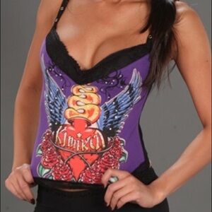 COPY - Sexy Kimikal corset top, purple.